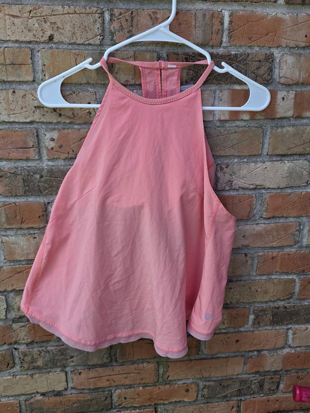 lululemon athletica Coral Pink High-Neck Racerback Tank